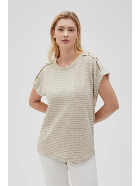 Moodo Damen-T-Shirt Moodo – hellbeige
