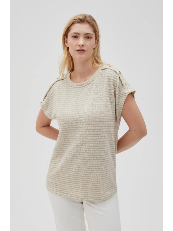 Moodo Damen-T-Shirt Moodo – hellbeige