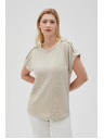 Moodo Damen-T-Shirt Moodo – hellbeige