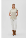 Moodo Damen-T-Shirt Moodo – hellbeige