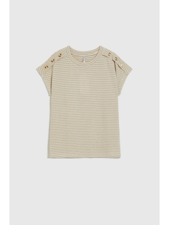 Moodo Damen-T-Shirt Moodo – hellbeige