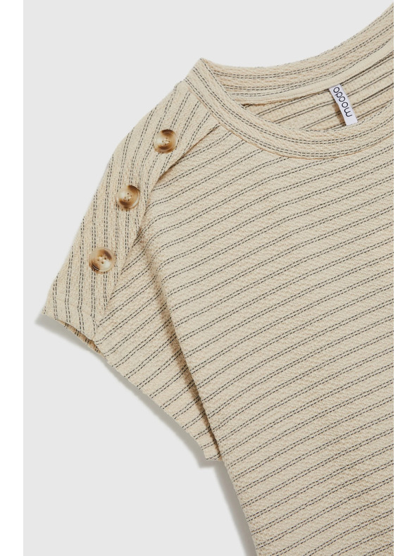 Moodo Damen-T-Shirt Moodo – hellbeige