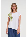 Moodo Damen asymmetrisches T-Shirt Moodo – weiß