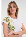 Moodo Damen asymmetrisches T-Shirt Moodo – weiß