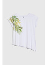 Moodo Damen asymmetrisches T-Shirt Moodo – weiß