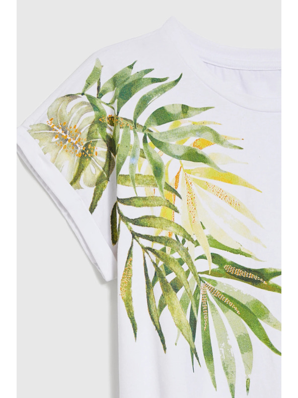 Moodo Damen asymmetrisches T-Shirt Moodo – weiß