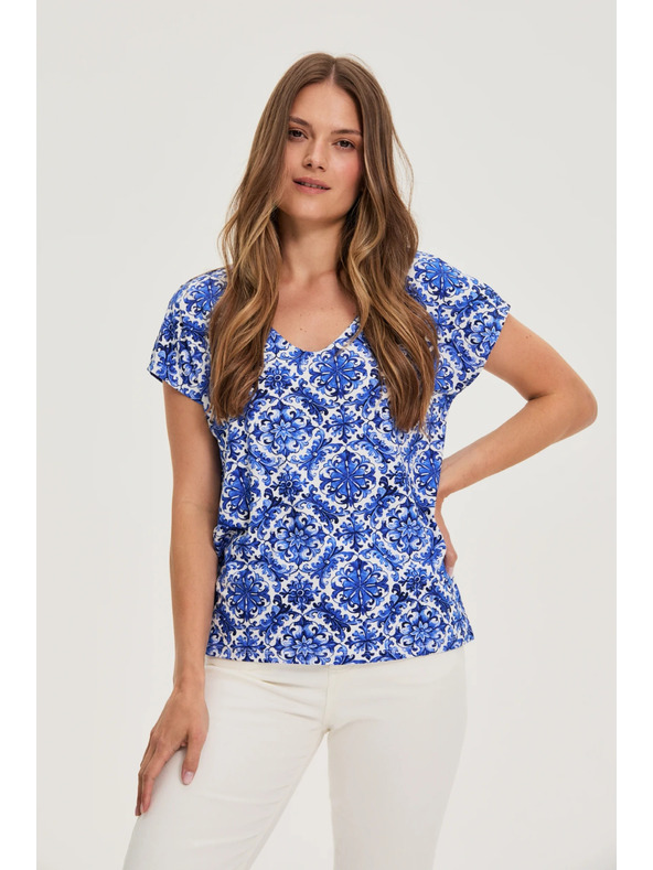 Moodo Damen-T-Shirt Moodo – blau