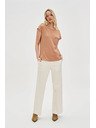 Moodo Damen-T-Shirt mit Tasche Moodo – dunkelbraun