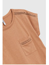 Moodo Damen-T-Shirt mit Tasche Moodo – dunkelbraun