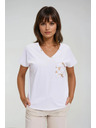 Moodo Damen-Baumwoll-T-Shirt Moodo – weiß