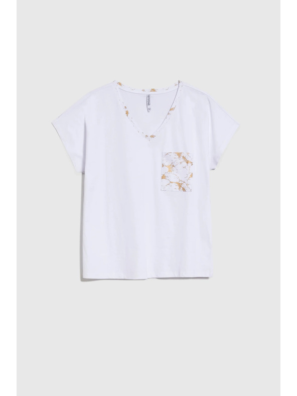 Moodo Damen-Baumwoll-T-Shirt Moodo – weiß