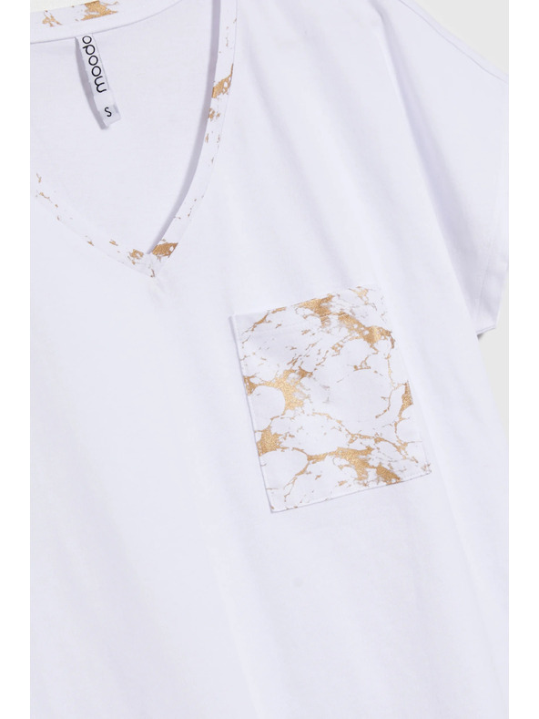 Moodo Damen-Baumwoll-T-Shirt Moodo – weiß