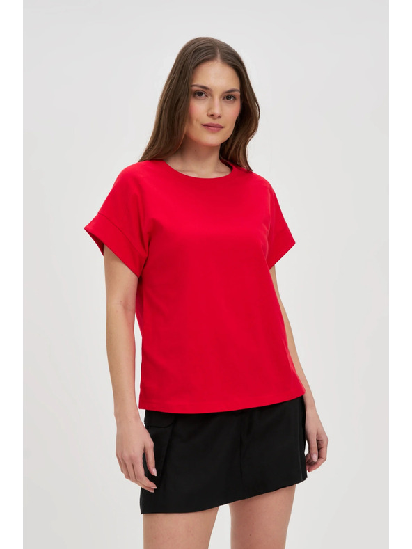 Moodo Damen-Baumwoll-T-Shirt Moodo – rot