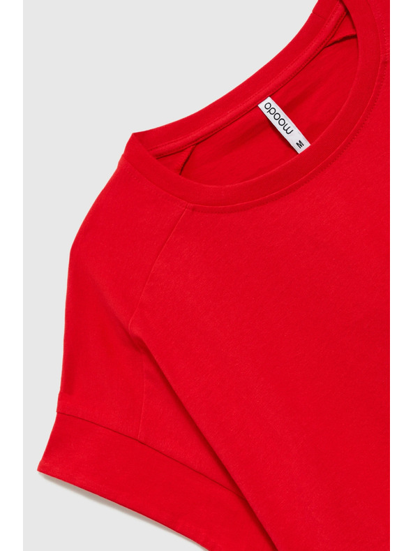 Moodo Damen-Baumwoll-T-Shirt Moodo – rot