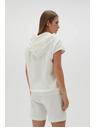 Moodo Weißes Sweatshirt-Top mit Kapuze