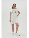 Moodo Weißes Sweatshirt-Top mit Kapuze