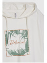 Moodo Weißes Sweatshirt-Top mit Kapuze