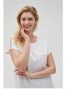 Moodo Damen-T-Shirt mit Tasche Moodo – weiß