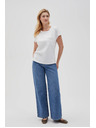 Moodo Damen-T-Shirt mit Tasche Moodo – weiß