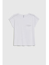 Moodo Damen-T-Shirt mit Tasche Moodo – weiß