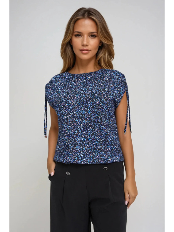 Moodo Damen-T-Shirt mit Kordelzug