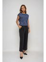 Moodo Damen-T-Shirt mit Kordelzug