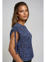 Moodo Damen-T-Shirt mit Kordelzug