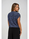 Moodo Damen-T-Shirt mit Kordelzug