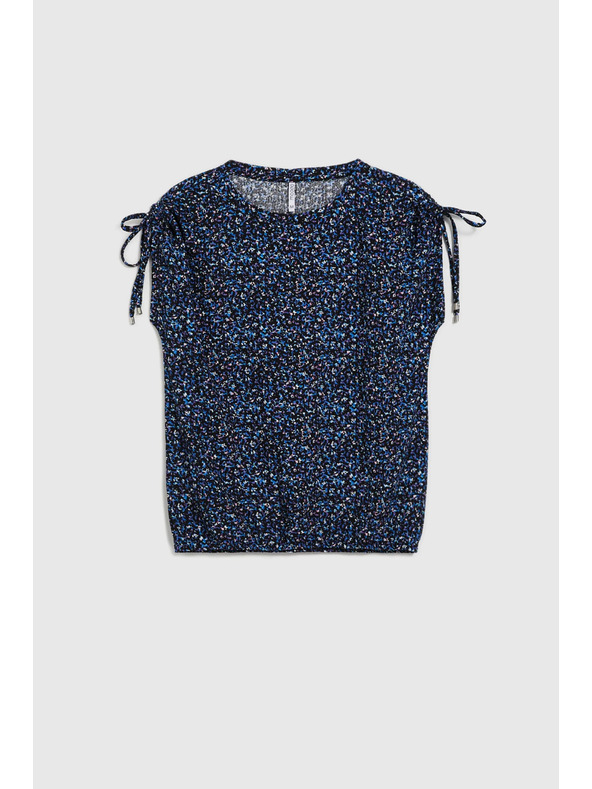 Moodo Damen-T-Shirt mit Kordelzug