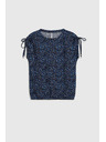 Moodo Damen-T-Shirt mit Kordelzug