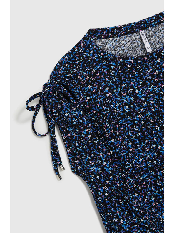 Moodo Damen-T-Shirt mit Kordelzug