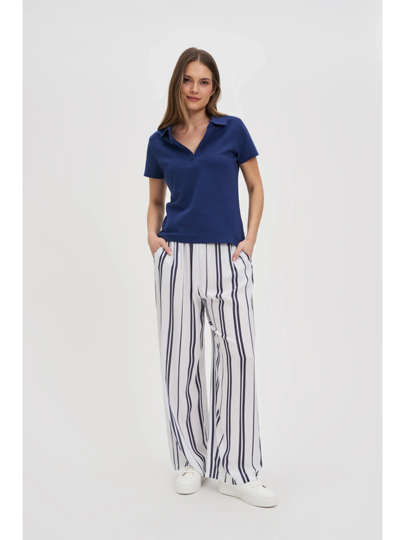 Moodo Blaues Damen-Polo-T-Shirt