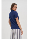 Moodo Blaues Damen-Polo-T-Shirt