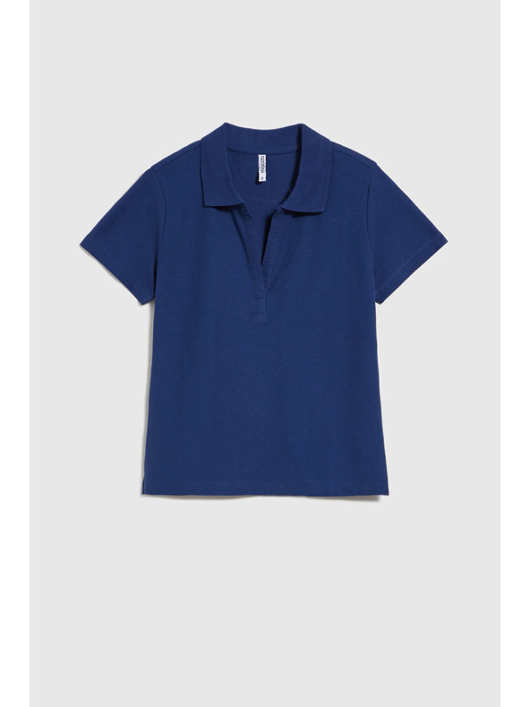 Moodo Blaues Damen-Polo-T-Shirt