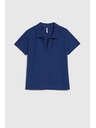 Moodo Blaues Damen-Polo-T-Shirt
