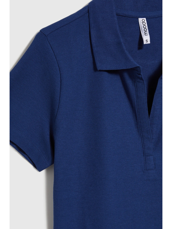 Moodo Blaues Damen-Polo-T-Shirt