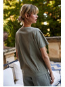 Moodo Damen-T-Shirt Moodo mit Blumenapplikation