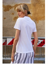 Moodo Weißes Damen-Polo-T-Shirt