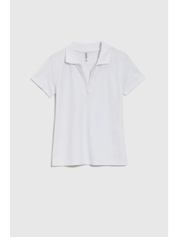 Moodo Weißes Damen-Polo-T-Shirt