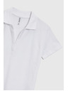 Moodo Weißes Damen-Polo-T-Shirt
