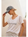 Moodo Damen-Baumwoll-T-Shirt Moodo – weiß