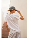 Moodo Damen-Baumwoll-T-Shirt Moodo – weiß