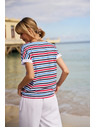 Moodo Gestreiftes Damen-T-Shirt
