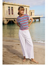 Moodo Gestreiftes Damen-T-Shirt