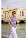 Moodo Gestreiftes Damen-T-Shirt