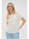 Moodo Damen-Top mit Tasche - weiß