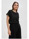 Moodo Damen-T-Shirt mit Perlen von Moodo – schwarz