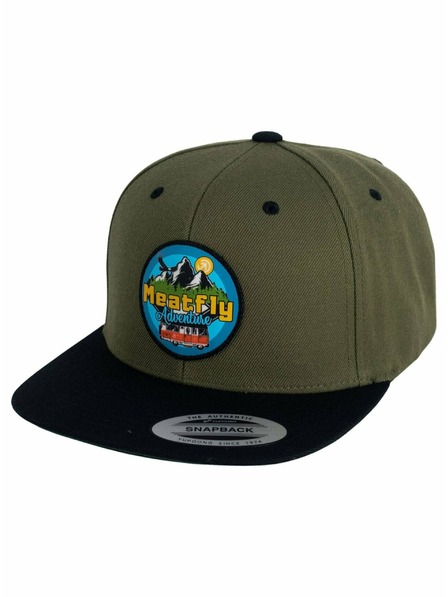 Meatfly Meatfly Basecap Flanker Snapback Adventure Olive/Schwarz