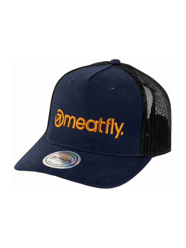 Meatfly Meatfly Basecap Shaun Trucker Navy / Braun Logo | Braun | Größe