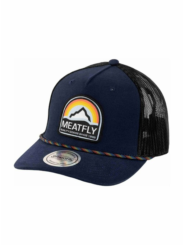 Meatfly Meatfly Basecap Hawkye Trucker Navy Blau Regenbogen | Blau |